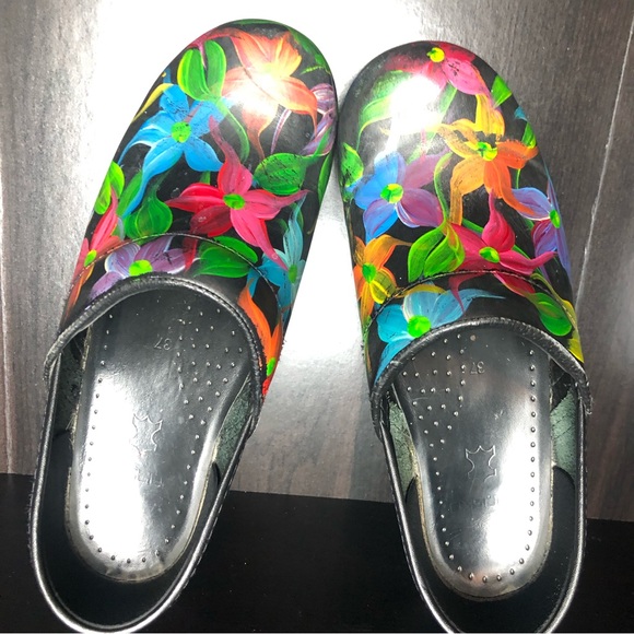 Dansko Watercolor Floral Clogs - Picture 7 of 9